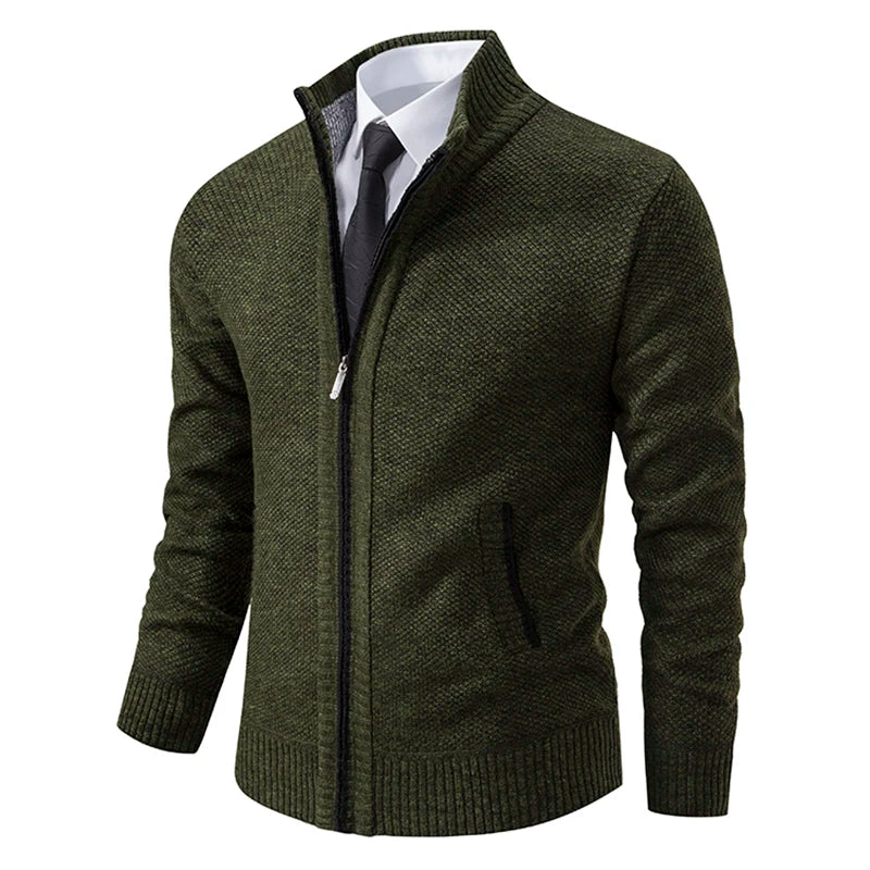 Oxford Full-Zip Sweater