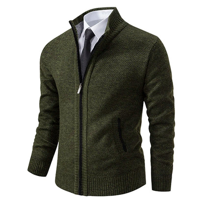 Oxford Full-Zip Sweater