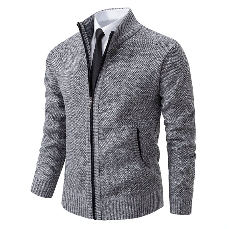 Oxford Full-Zip Sweater