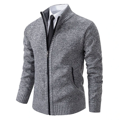 Oxford Full-Zip Sweater